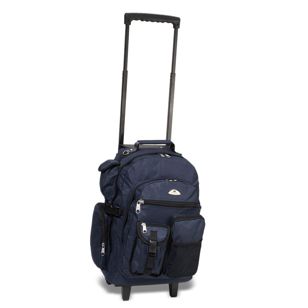 Everest Deluxe Wheeled Backpack for Travel, Hiking & Commuting - Waterproof Durable Carry-On with USB Charging Port & Laptop Compartment - Perfect for Airplane, College & Outdoor Adventures