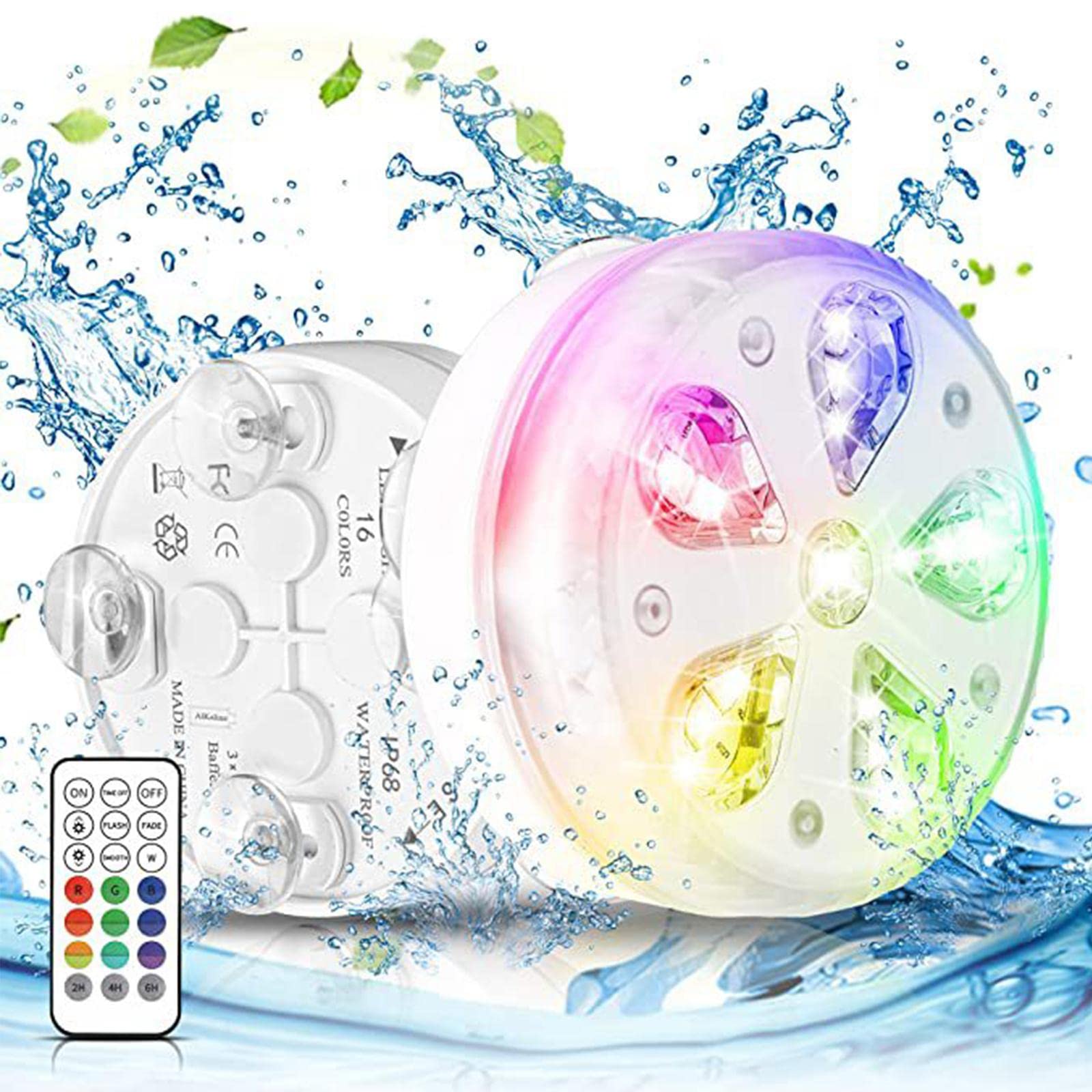 SXRC Submersible LED Pool Lights with Remote - Color Changing Underwater Lights for Ponds & Pools (1 Pack)