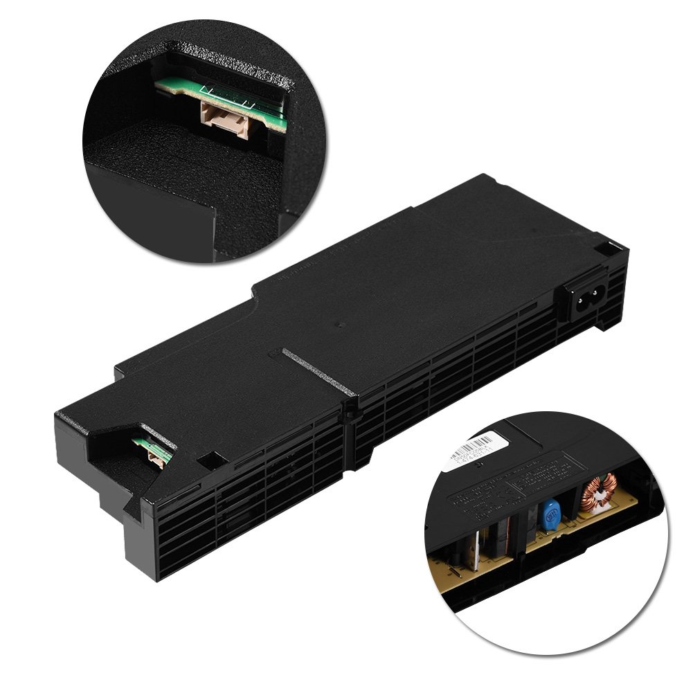 Original Power Adapter ADP-200ER 4-Pin Replacement for Sony PlayStation PS4 CUH-1215A/CUH-12XX Series - Durable ABS Material, Wear & Corrosion Resistant - Perfect for Gaming Setups & Home Entertainment Systems