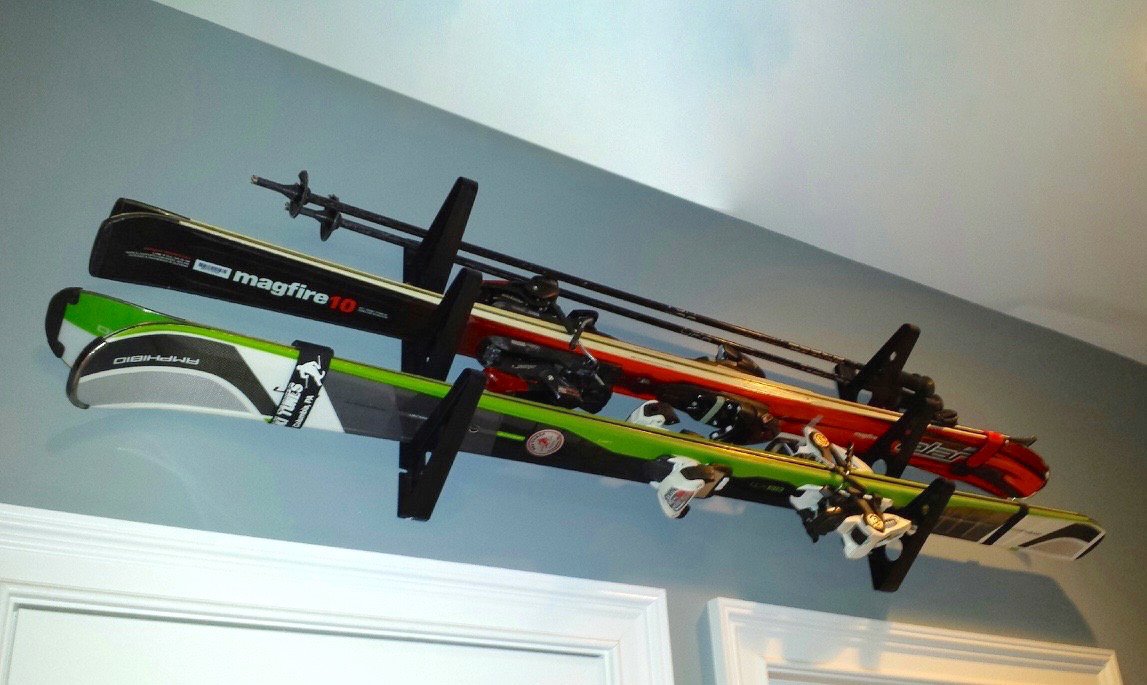 StoreYourBoard Snowboard Wall Mount Rack - Horizontal Storage for 3 Snowboards - Space Saving Home Organization for Garage, Bedroom, or Ski Lodge