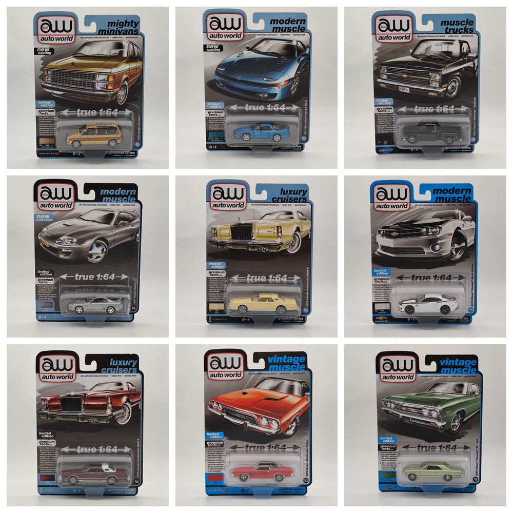 1/64 Scale Diecast Toy Cars Collection - Toyota, Dodge, Mitsubishi, Chevy, Lincoln Models | Perfect for Collectors, Kids Play & Display Gifts