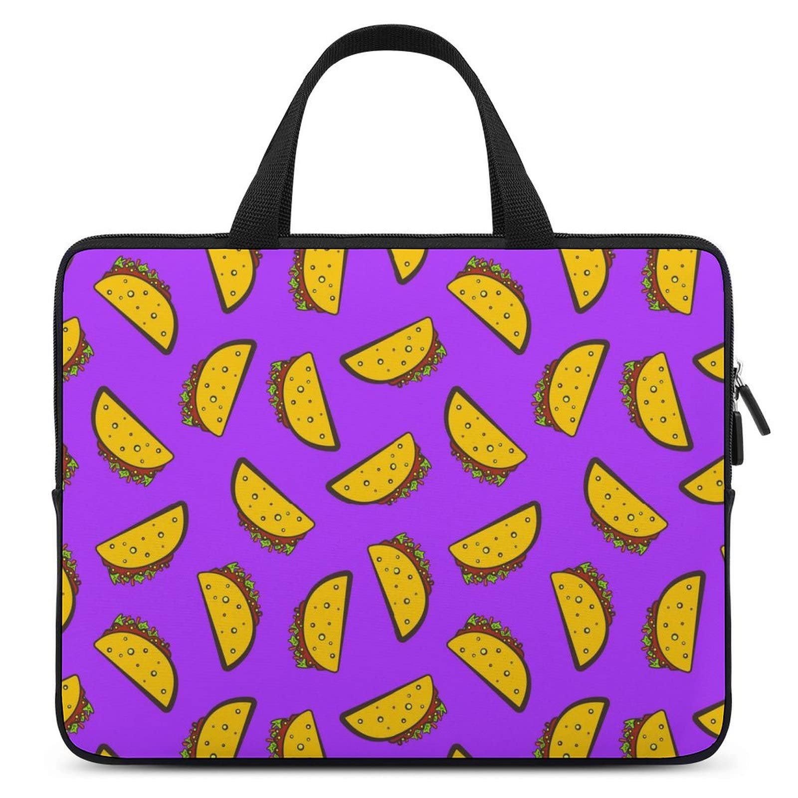 Cartoon Mexican Taco Waterproof Laptop Bag - Slim Business Casual Briefcase for Work, School & Travel