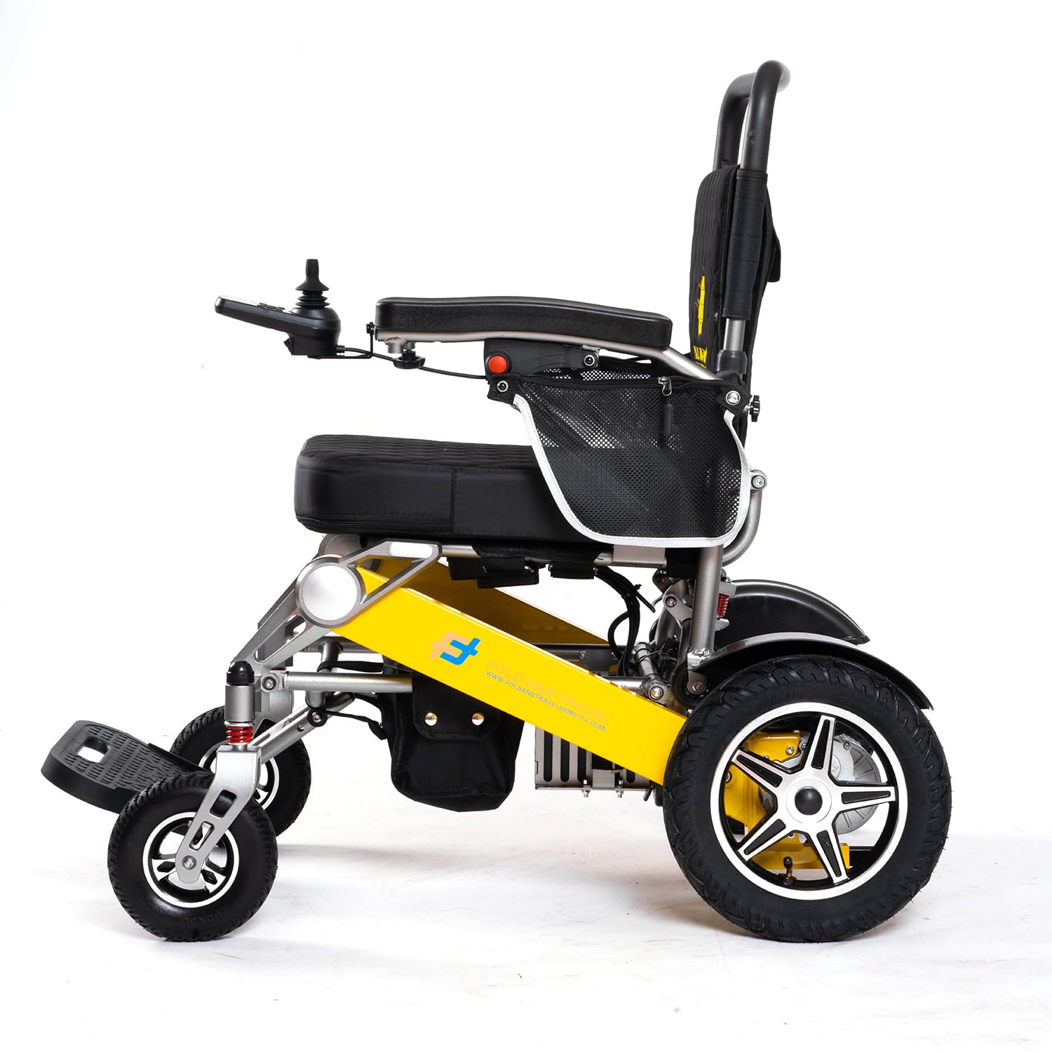 Lightweight Foldable Electric Wheelchair for Adults - Long Range Mobility Scooter with 2 Batteries & Black Seat | Indoor/Outdoor Use, Travel, Senior Mobility Aid