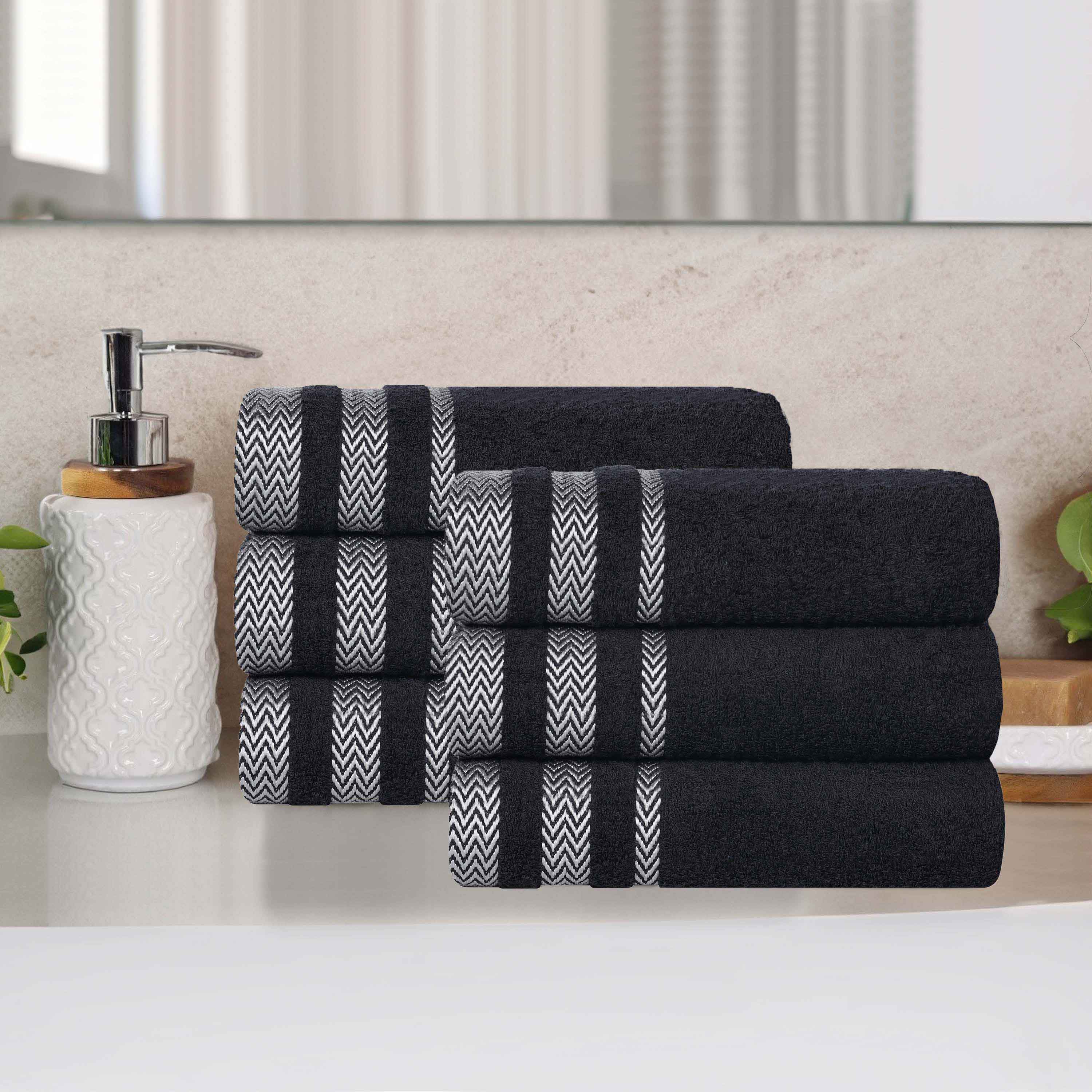 Premium 6-Pack Hays Cotton Soft Medium Weight Hand Towels - Absorbent & Quick-Drying for Kitchen, Bathroom & Guest Use