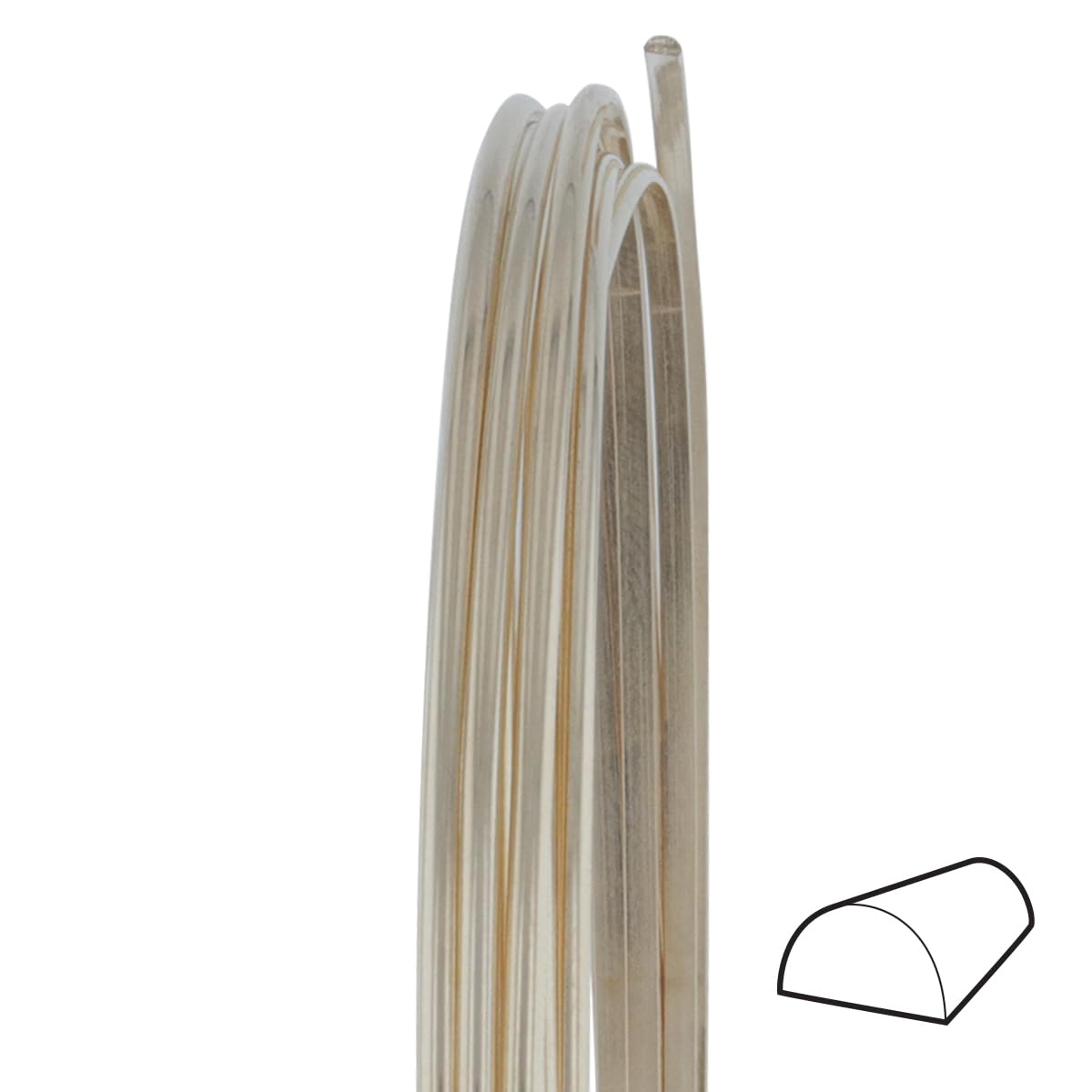 16 Gauge Half Round Dead Soft 14/20 Gold Filled Wire - 25FT Jewelry Making Craft Wire for DIY Bracelets, Necklaces & Earrings - Tarnish Resistant & Skin-Friendly