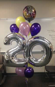 Personalized Birthday Balloon Gram with Large Numbers - Perfect for Surprise Parties, Anniversaries & Special Celebrations