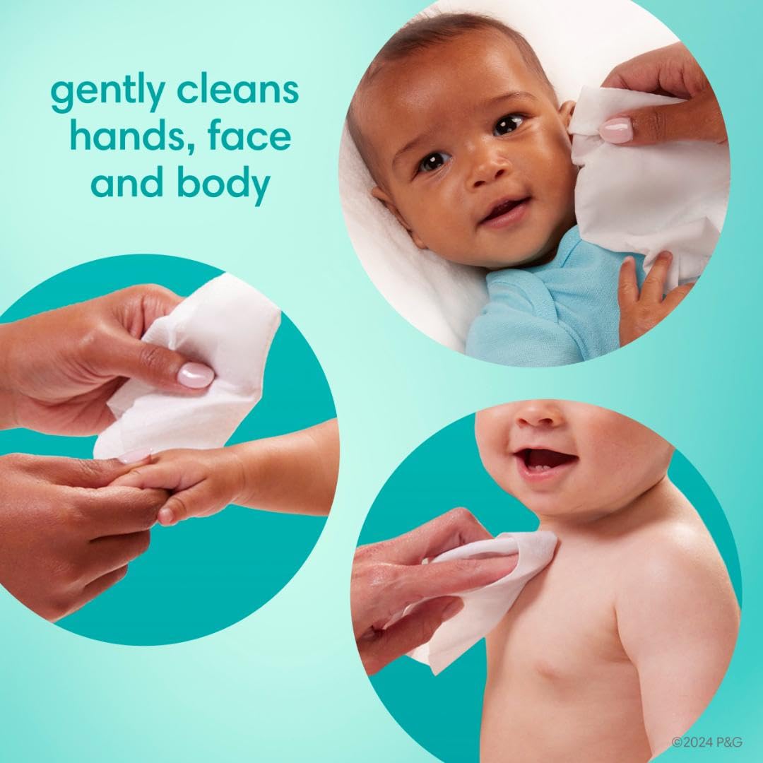 Pampers Baby Dry Disposable Diapers - Size 1 (252 Count) & Size 2 (234 Count) Starter Kit with Sensitive Water-Based Baby Wipes - 12 Flip-Top Packs (1008 Wipes Total) - Perfect for Newborns, Infants & Overnight Protection