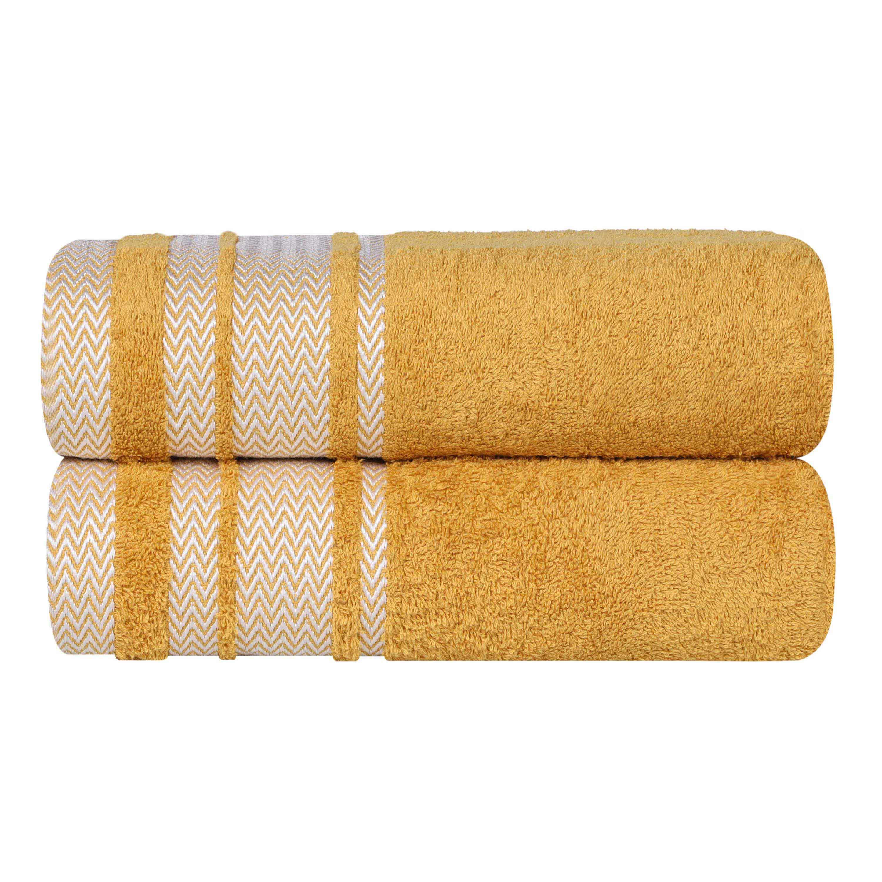 Premium 100% Cotton Soft Medium Weight Bath Towel Set of 2 - Ultra Absorbent Luxury Bath Sheets for Spa, Hotel & Home Use
