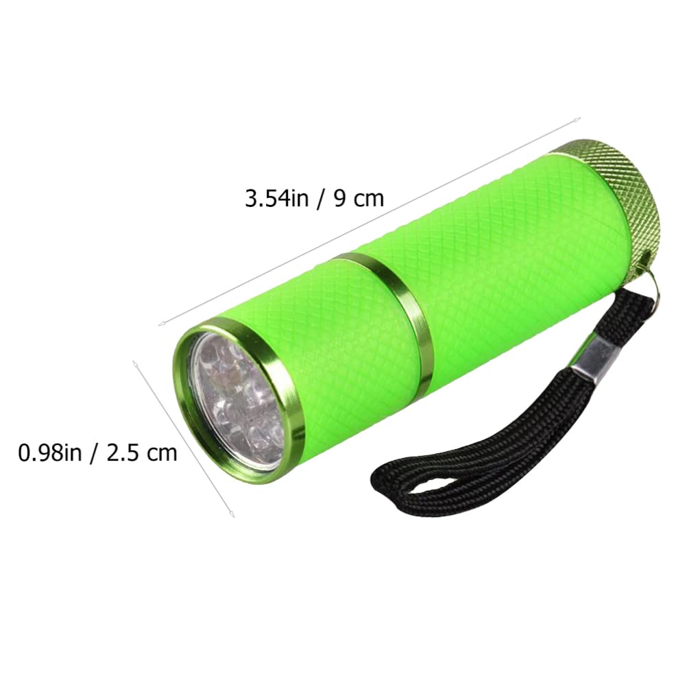 FOMIYES 4Pcs Mini LED Flashlight UV Lamp - 9 LED Nail Polish Dryer & Portable UV Light for Gel Nails - Perfect for Home Manicure, Nail Salon, Travel & Emergency Use
