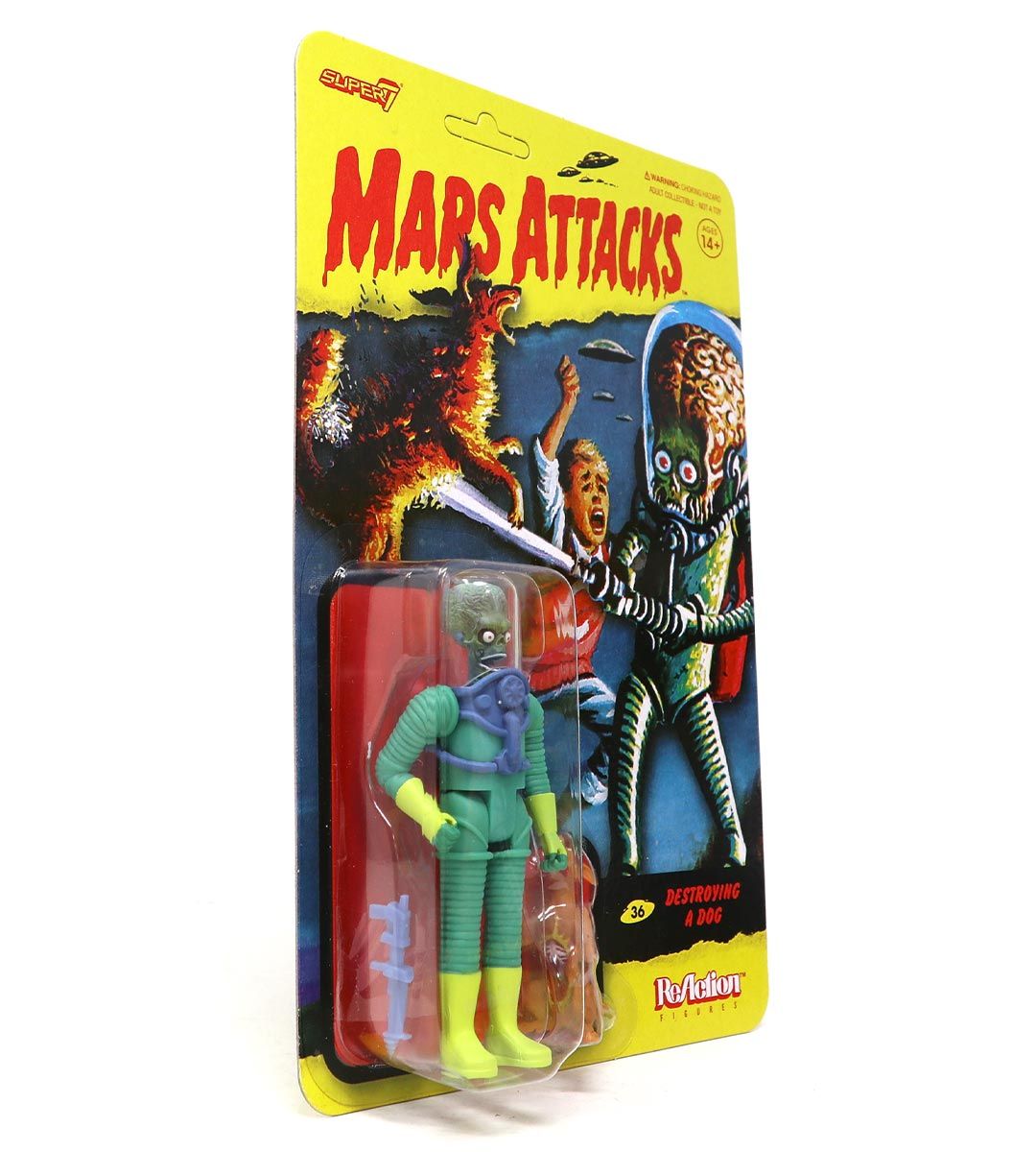 Mars Attacks! Alien Dog Destroying Action Figure - Collectible Movie Toy for Sci-Fi Fans & Pop Culture Enthusiasts - Perfect for Display, Gifts, and Themed Collections