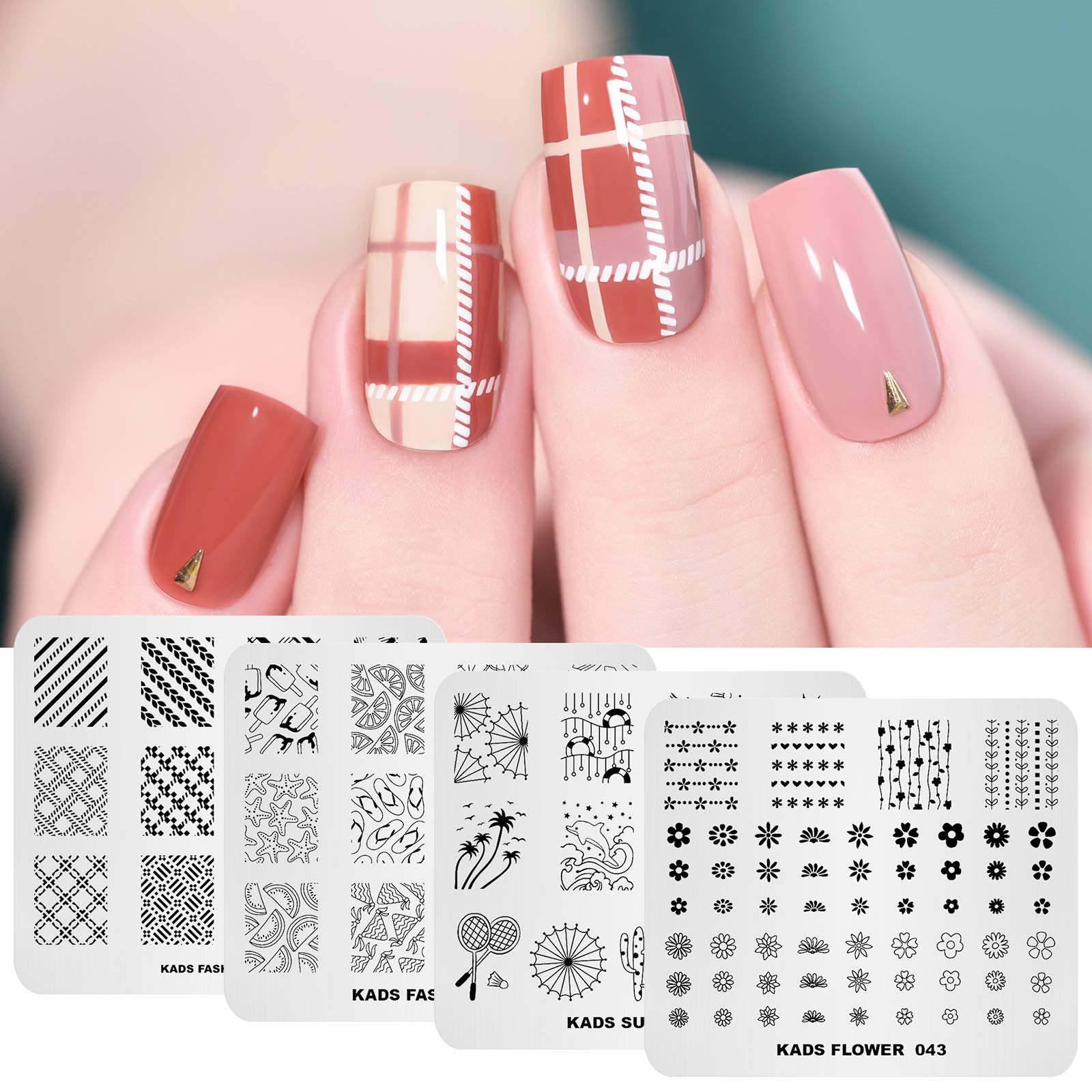 20Pcs Nail Stamp Plates Set - Floral, Animal & Chinese Style Nail Art Stamping Templates for DIY Manicure | Perfect for Home Salon, Nail Parties & Professional Use