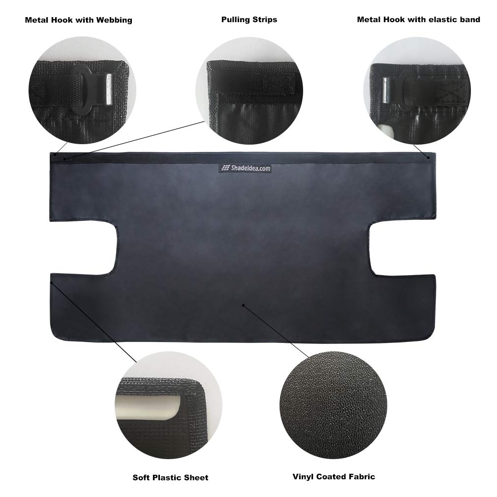 Shadeidea Black Vinyl Tonneau Cover for Jeep Wrangler JLU (2018-2024) | 4-Door Rear Trunk Cargo Cover | Tailgate Protection | 3-Year Warranty | Perfect for Off-Roading & Outdoor Adventures