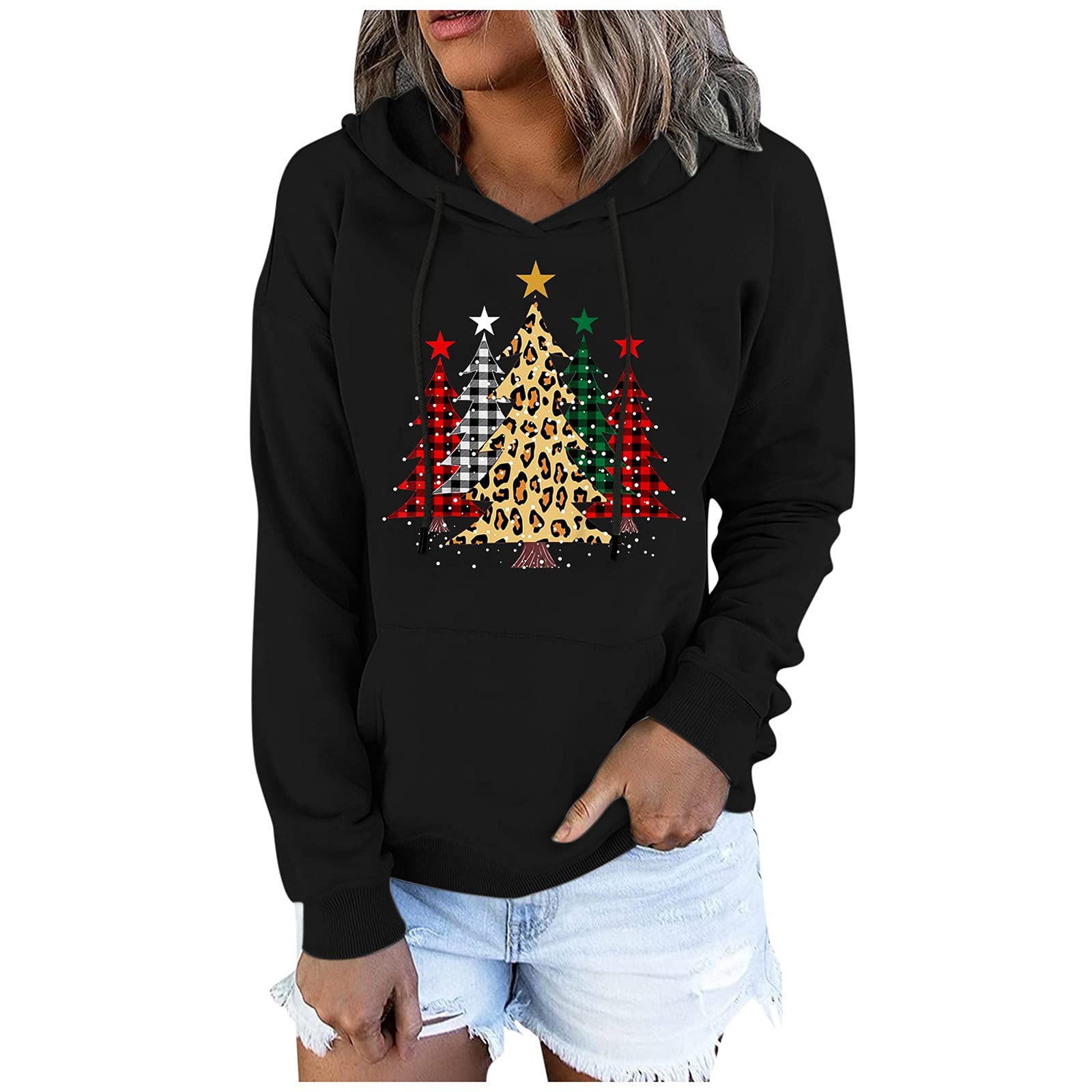 FMCHICO Women's Casual Long Sleeve Color Block Zip-Up Hoodie with Pocket - Cozy Pullover Sweatshirt for Everyday Wear, Outdoor Activities & Lounge