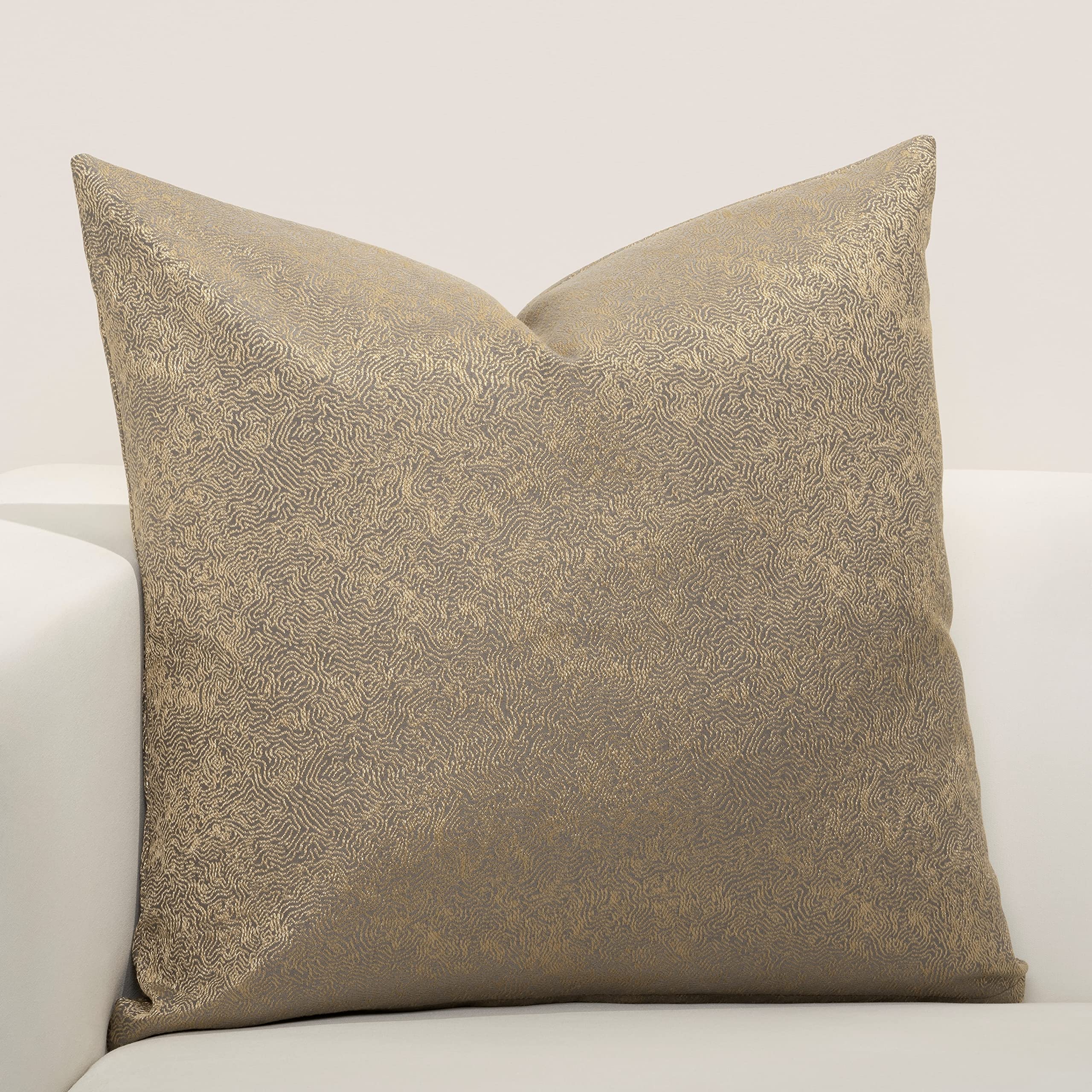 F. Scott Fitzgerald Jazz Club Bronze Accent Throw Pillow 22x22 Inches - Vintage Literary Decor for Living Room, Bedroom & Reading Nook