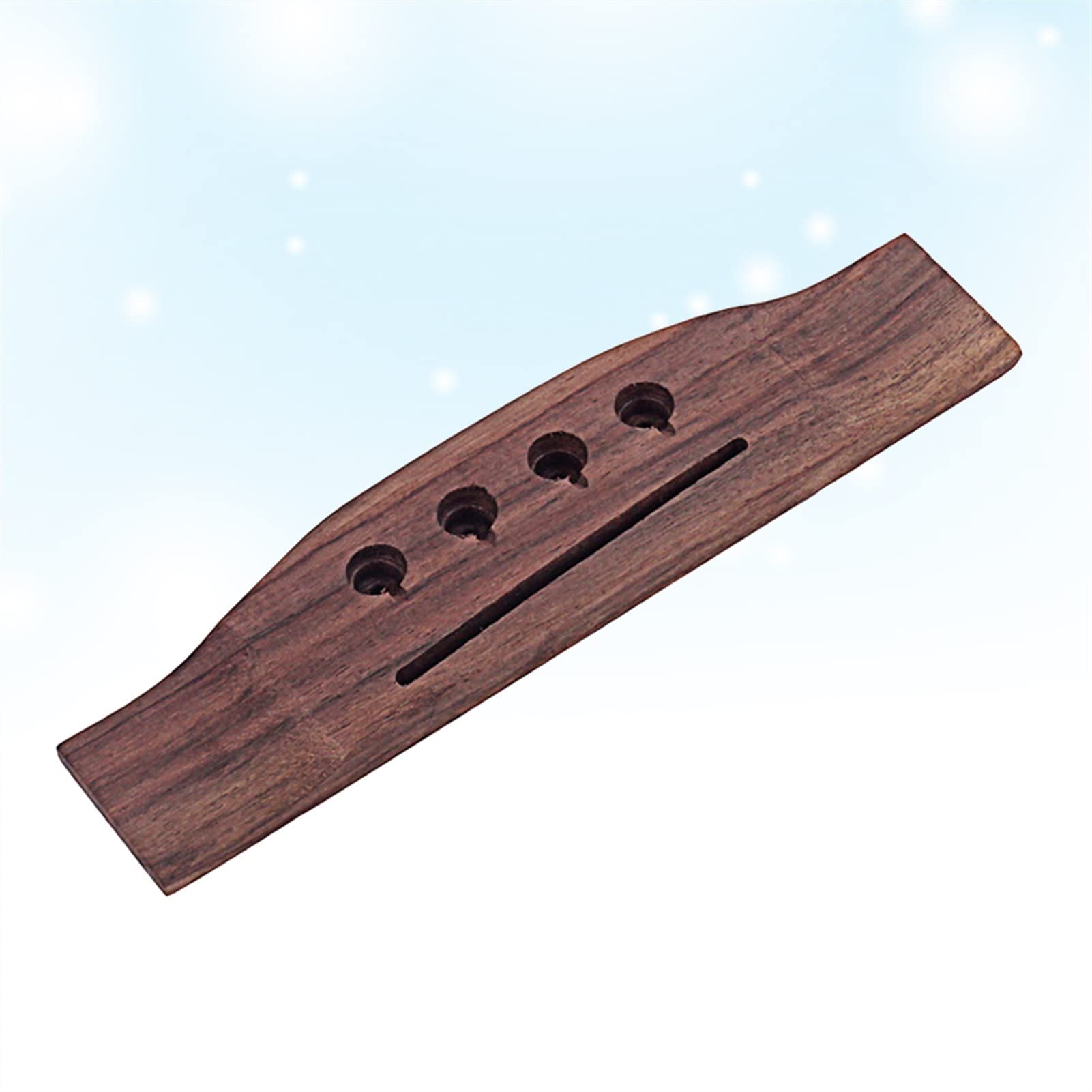 4 Strings Rosewood Saddle Thru Slotted Guitar Bridge - Replacement Bridge Parts for Folk Acoustic Bass - Perfect for DIY Guitar Repair & Upgrade Projects