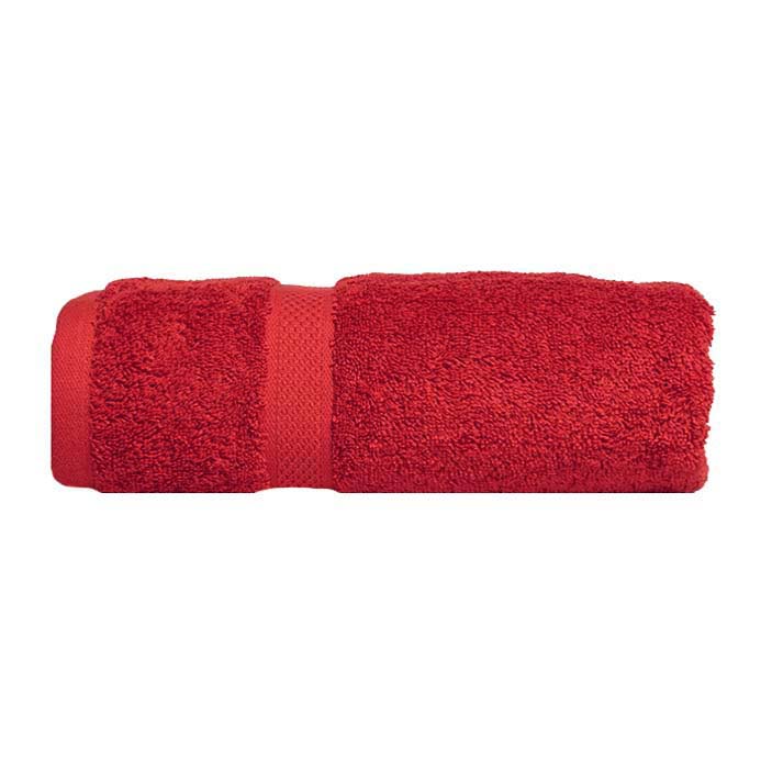 Premium 100% Combed Cotton Bath Towels - Super Soft & Absorbent Red Bath Sheets for Spa, Gym & Luxury Home Use