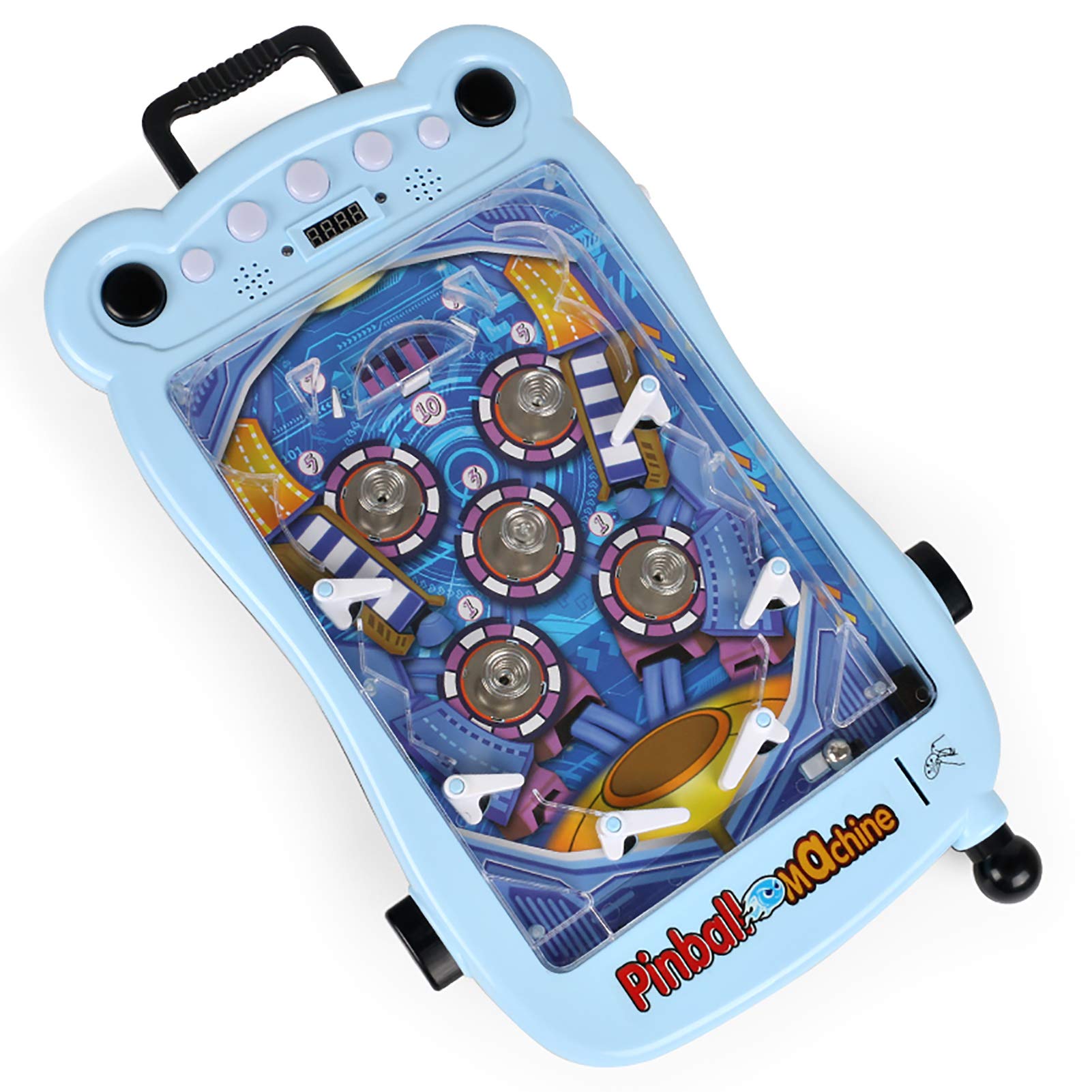 Feelme Mini Pinball Machine Toy with Sound & Light - Fun Space-Themed Arcade Game for Kids, Boys & Girls - Perfect Gift for Birthday & Christmas - Great for Family Game Night & Indoor Playtime