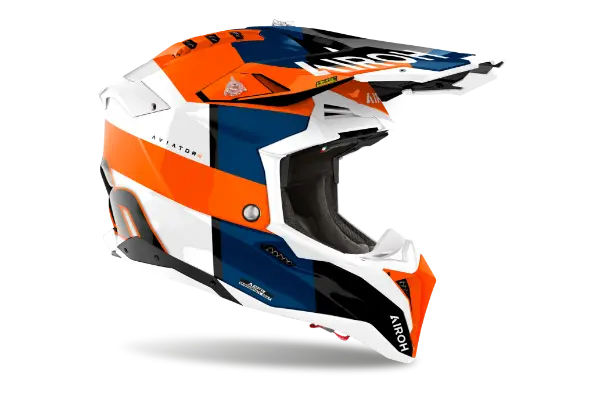 Airoh Aviator 3 Monarch Gloss Orange Motorcycle Helmet - DOT & ECE Certified - Lightweight & Ventilated - Perfect for Street Biking & Racing