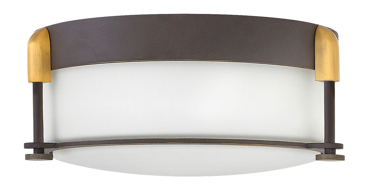 13W Colbin 2-Light Flush Mount Ceiling Light Fixture in Oil Rubbed Bronze - Perfect for Bedroom, Hallway & Kitchen Lighting