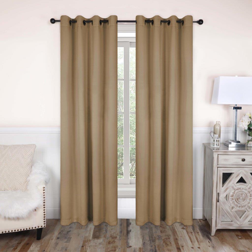 Blackout Curtains with Grommet Top - Solid Classic Modern Window Treatment for Bedroom & Living Room - Noise Reducing & Energy Saving
