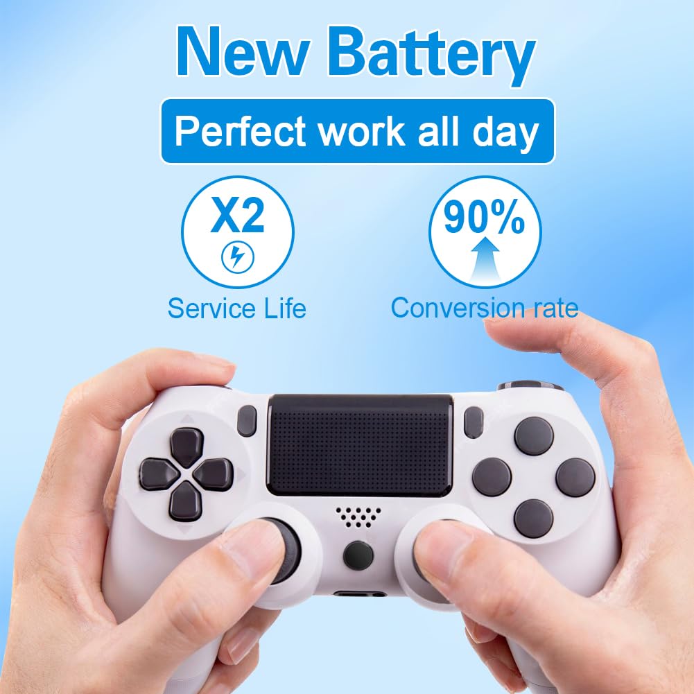 2PCS PS4/LIP1522 Battery (2024 New Upgrade) - 6500mAh High Capacity Rechargeable Battery for PlayStation 4, PS4 Pro DualShock 4 Controllers (CUH-ZCT1E/CUH-ZCT1H/CUH-ZCT1U) - Perfect for Gaming Marathons & Extended Play Sessions