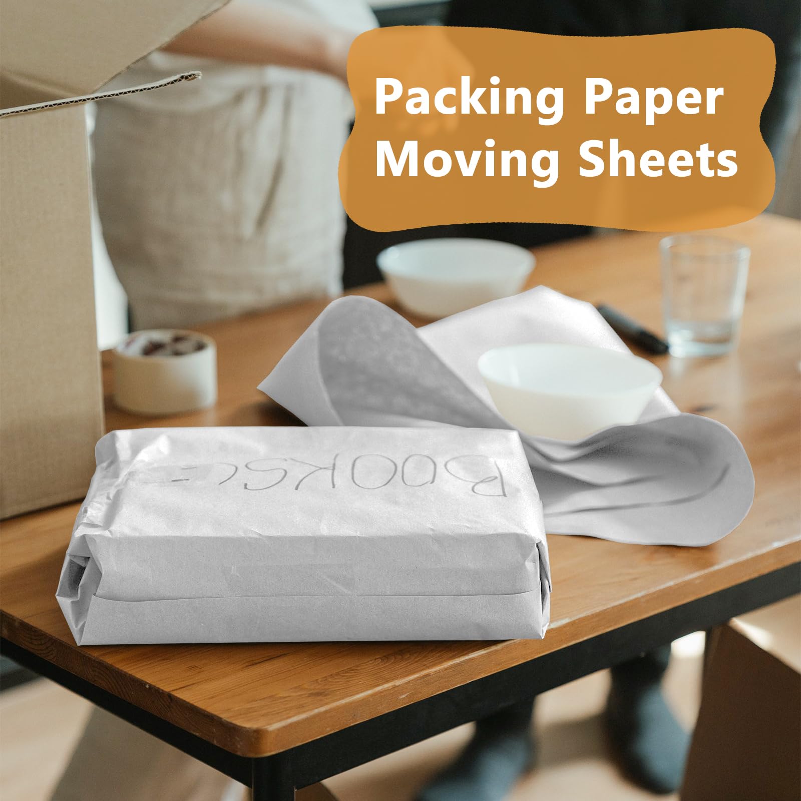 Premium Packing Paper for Moving - 150 Large Sheets (27.5
