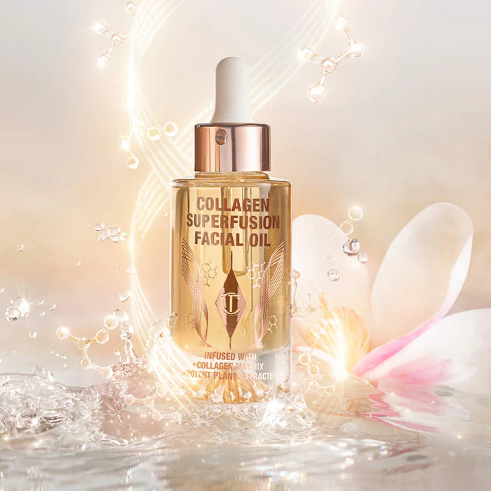 Charlotte Tilbury Collagen Superfusion Volumizing & Firming Facial Oil - Anti-Aging Skincare for Plump, Youthful Glow | Day & Night Hydration Treatment