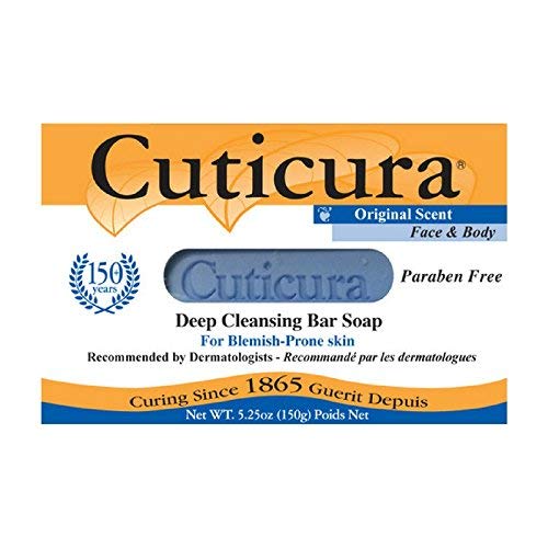 Cuticura Medicated Anti-Bacterial Bar Soap - Original Formula 5.25 oz - Treats Acne, Eczema & Skin Irritations - Ideal for Daily Cleansing & Problem Skin Care
