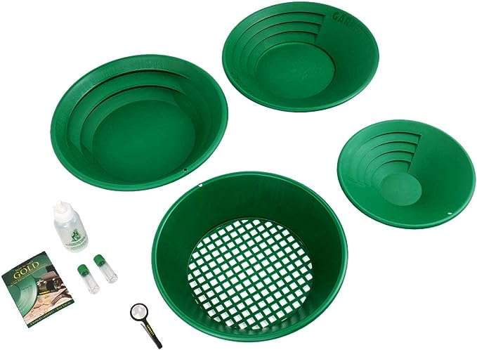 Garrett Deluxe Gold Pan Kit - Professional Gold Prospecting Equipment for Beginners & Experts - Perfect for River Panning, Outdoor Adventures & Treasure Hunting