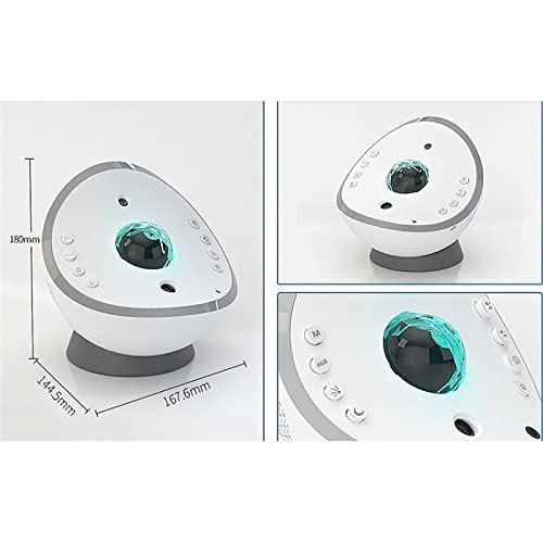 RYMMKOP USB Starry Sky Projector Night Light with Bluetooth Speaker | Sleep Aid, Mood Lighting & White Noise Machine | Perfect for Bedroom, Nursery, Meditation & Relaxation | Small Gift Idea