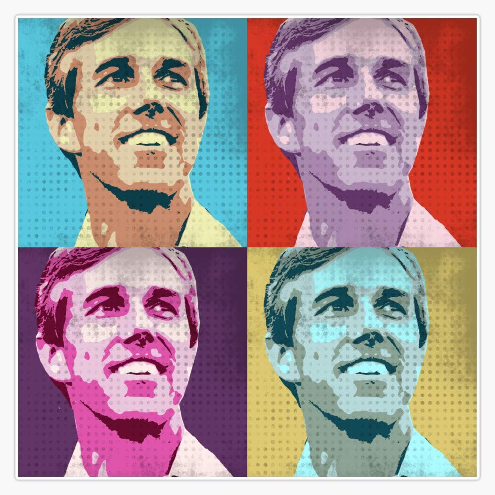 Beto O'Rourke Pop Art Vinyl Stickers - Waterproof Political Decals for Cars, Laptops, Bumpers (5 Inch) - Perfect for Campaign Support, Personal Expression & Decor