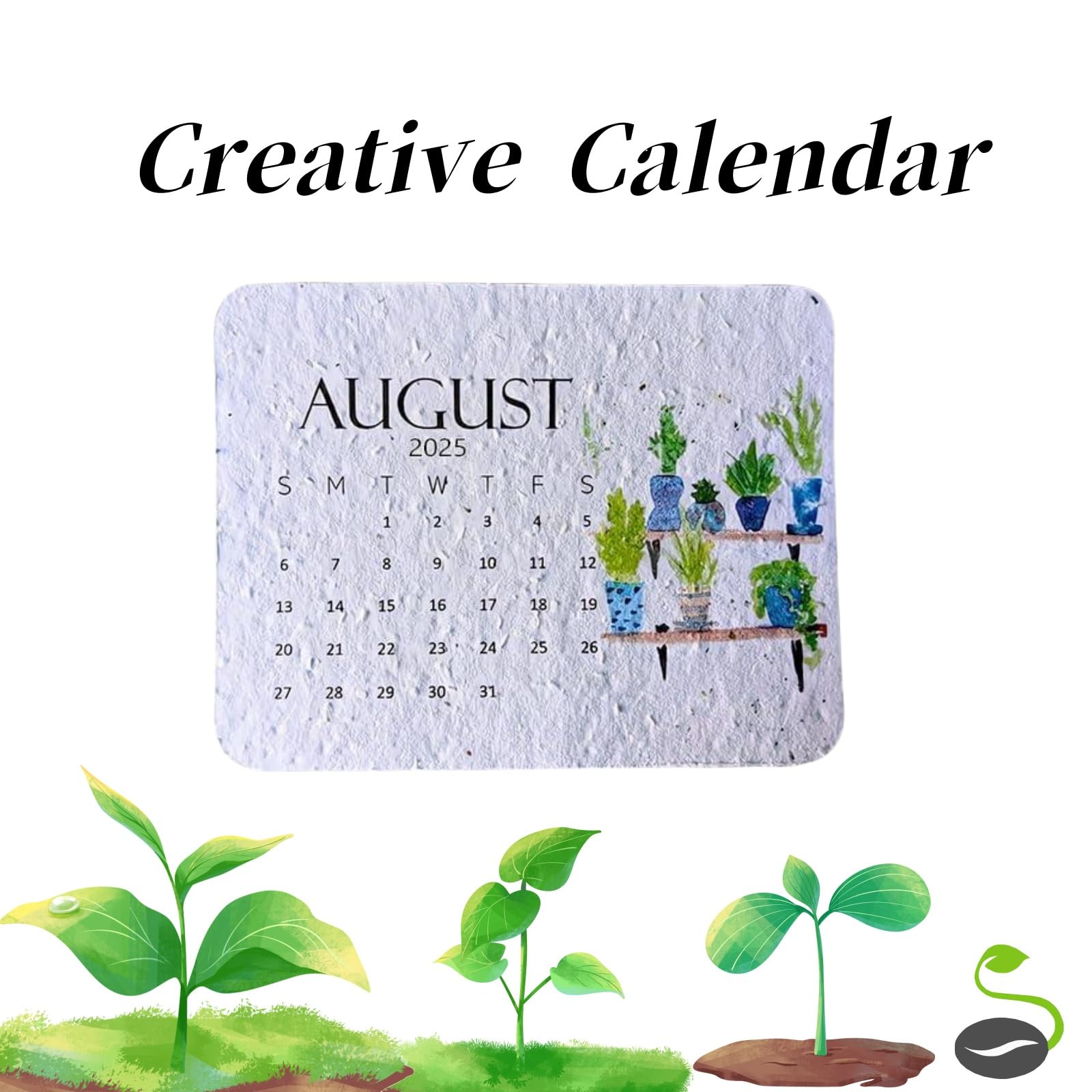2025 Plantable Seed Calendar - Eco-Friendly Greenery Planner with Growable Herbs & Flowers | Sustainable Gardening Gift for Home, Office & Classroom Organization | Perfect for Planning, Scheduling & Eco-Conscious Living