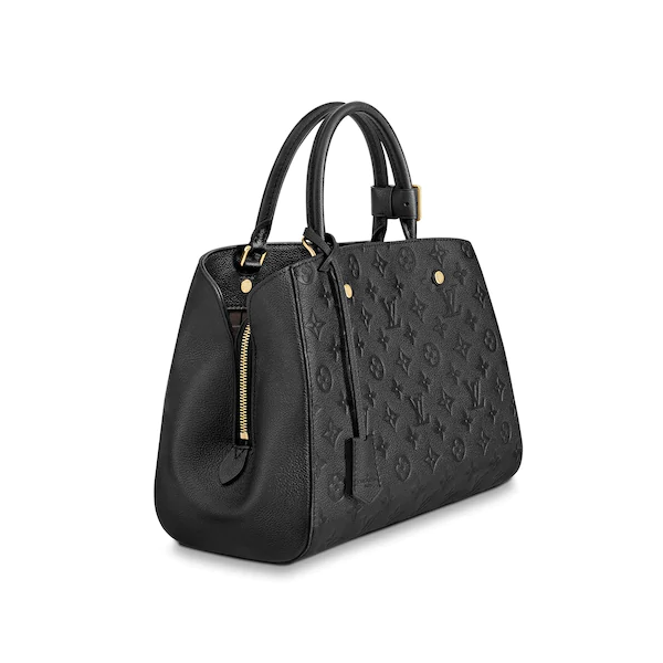 Authentic LV Montaigne MM Monogram Empreinte Leather Handbag in Noir Black | Luxury Designer Tote for Women | Perfect for Work, Travel & Everyday Elegance