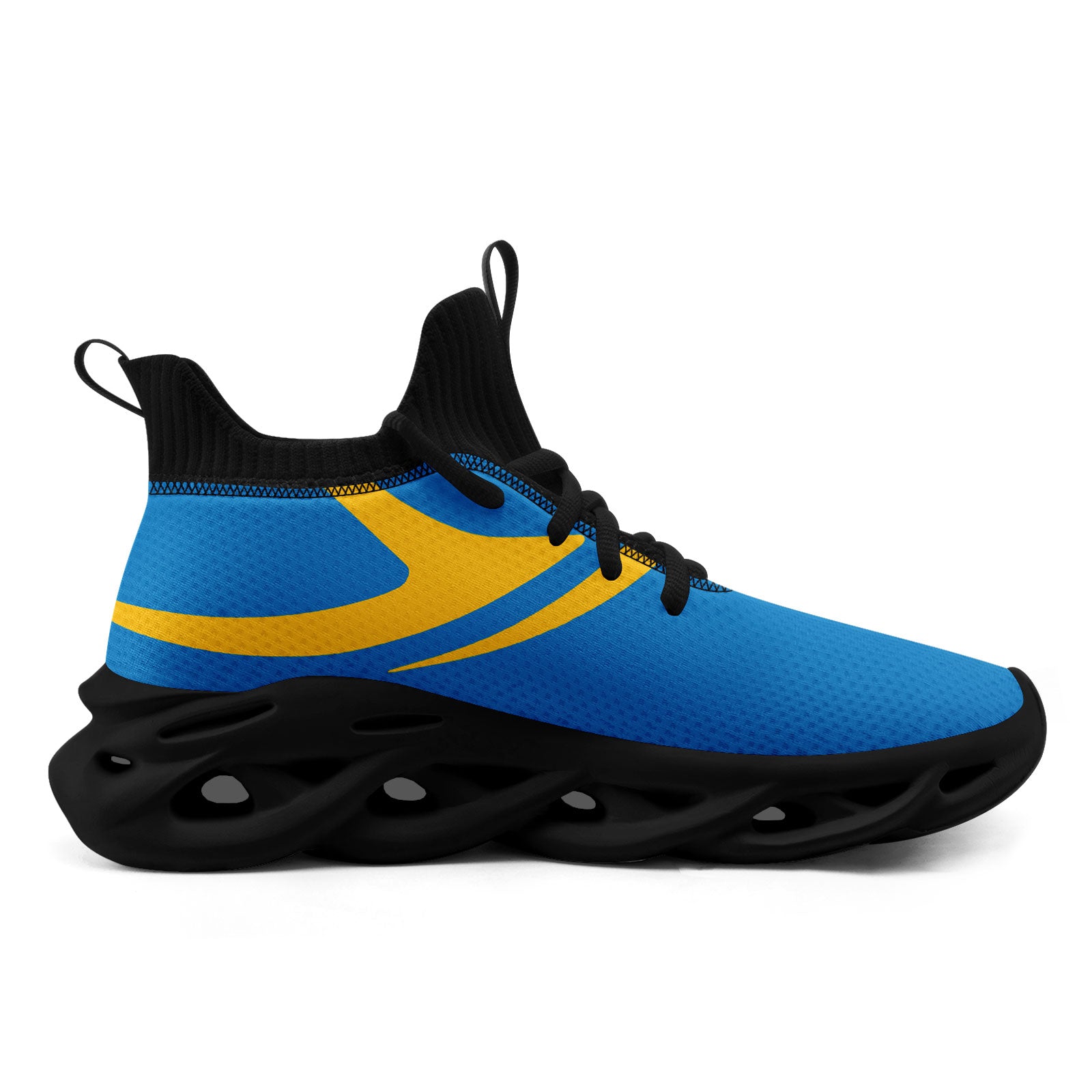 Custom Blue Los Angeles Maxsoul Personalized Sneakers - Fashionable Comfort Shoes for Men & Women - Perfect for Casual Wear, Running, and Street Style (Model: FN030 D025004, Size 24)