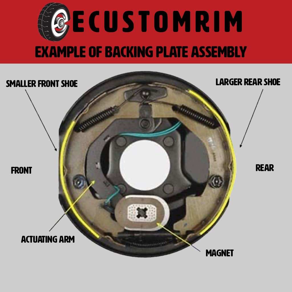10 Inch Electric Trailer Brake Kit - 3500lb Axle Capacity, 5 on 4.5 Drum - Heavy Duty Replacement Brakes for Trailers, RVs & Boat Trailers - Perfect for Towing Safety & Smooth Stops
