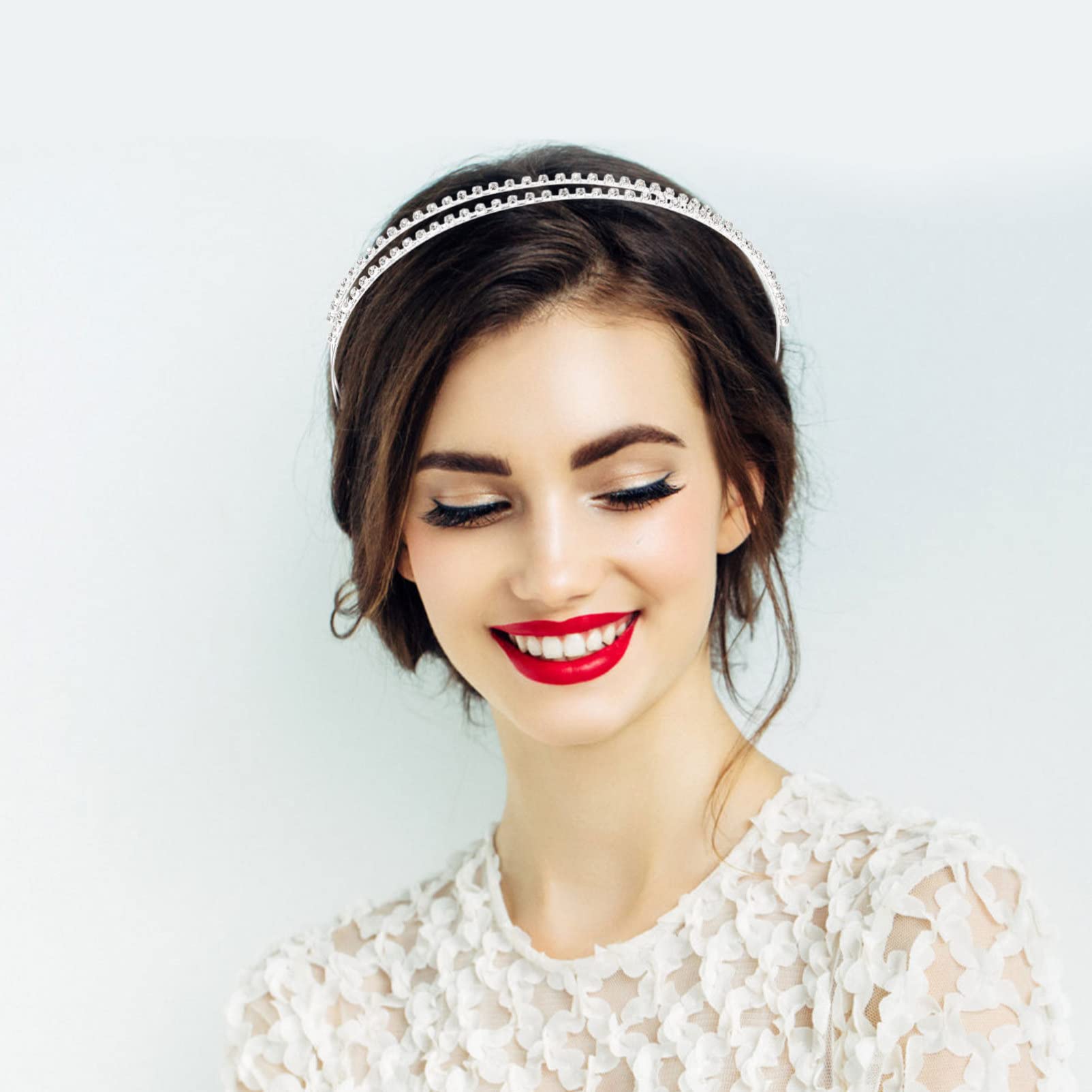 FOMIYES 4pcs Rhinestone Headband for Women - Elegant Wedding & Party Hair Accessories, Metal Headpiece with Crystals for Bridesmaids, Girls, Special Occasions | Perfect for Weddings, Proms, Dances & Formal Events