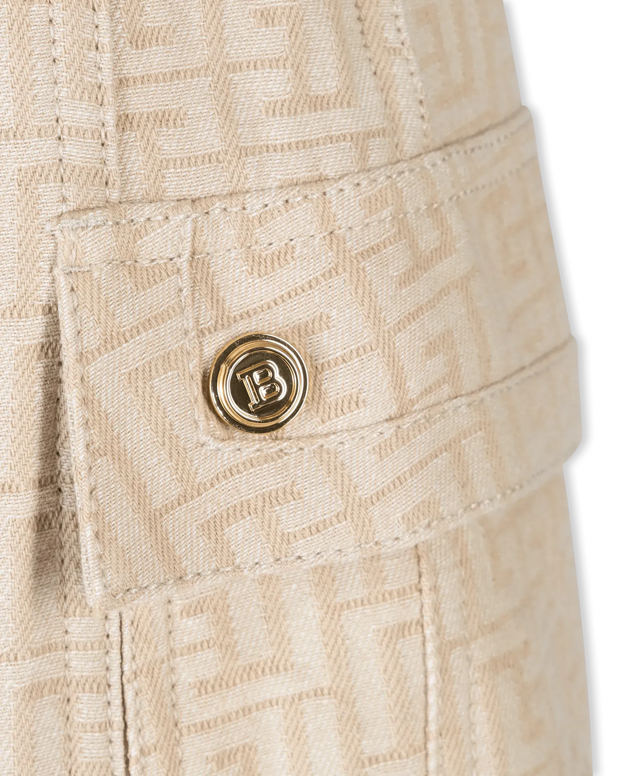 Stylish Monogram Jacquard 6-Button Shorts for Men - Perfect for Summer Outfits, Beach Vacations & Casual Wear