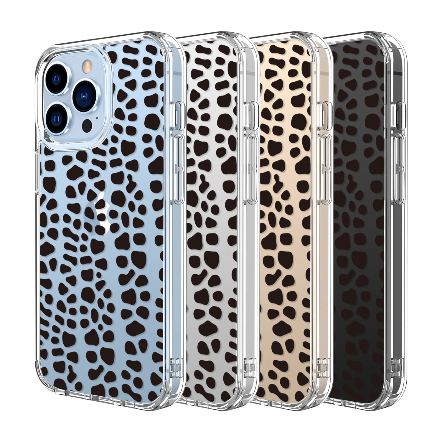 LUHOURI Crystal Clear iPhone 13 Pro Max Case with Screen Protector - 6.7