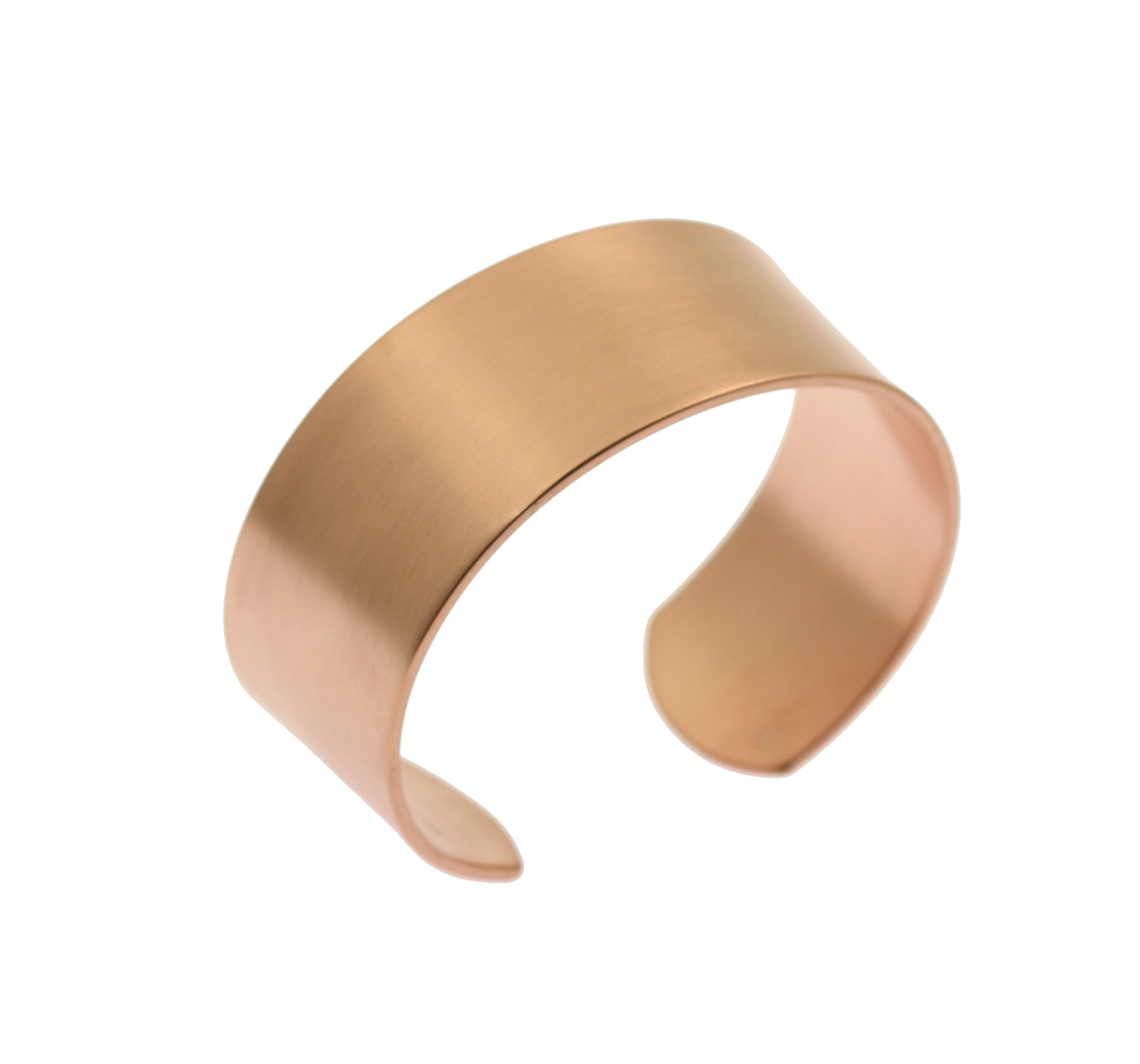 Men's Brushed Copper Cuff Bracelet - 1 Inch Wide Handmade Bangle for Casual Wear, Wedding & Gift Giving