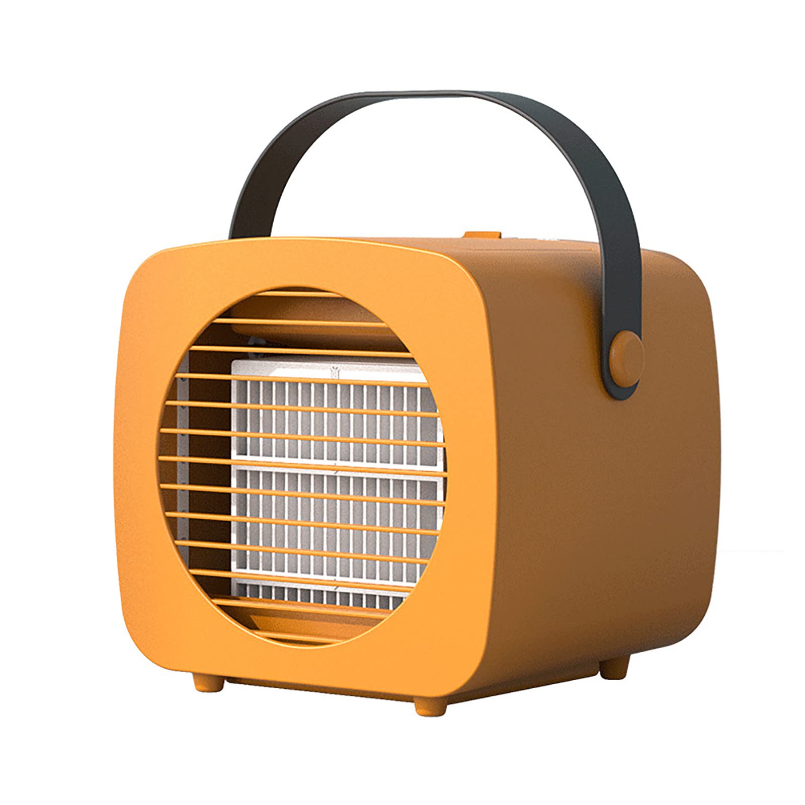 Portable Personal Air Conditioner Cooler - Mini Evaporative Air Fan with 300ml Water Tank, USB Rechargeable Desktop Fan for Home, Bedroom & Office | Silent Cooling & Humidifying | Perfect for Desk, Travel & Outdoor Use (Orange)