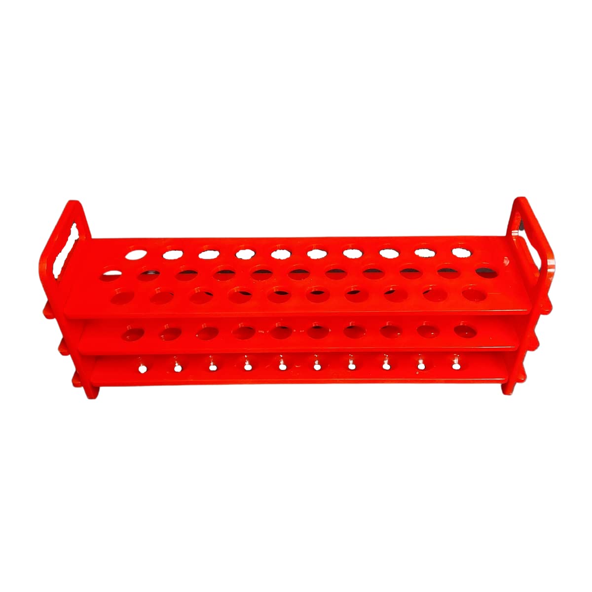 AANIJ® 3-Tier Polypropylene Test Tube Stand - 13mm x 31 Holes, Durable Lab Equipment for Chemistry Experiments & Science Classrooms (Pack of 1) | Perfect for Laboratories, Schools & DIY Science Projects
