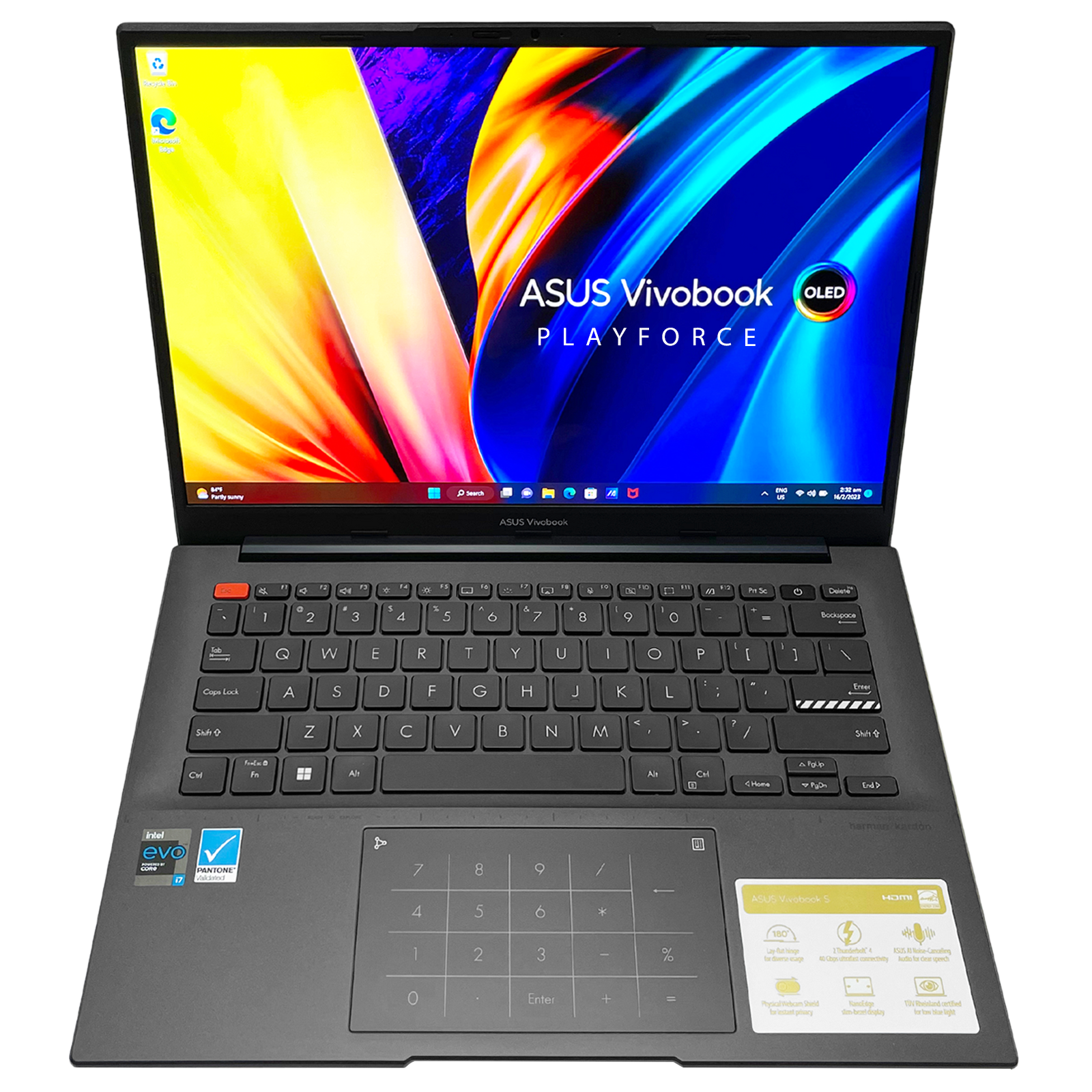 ASUS VivoBook S14 OLED Laptop - Intel Core i7-12700H, 16GB RAM, 512GB SSD, 14