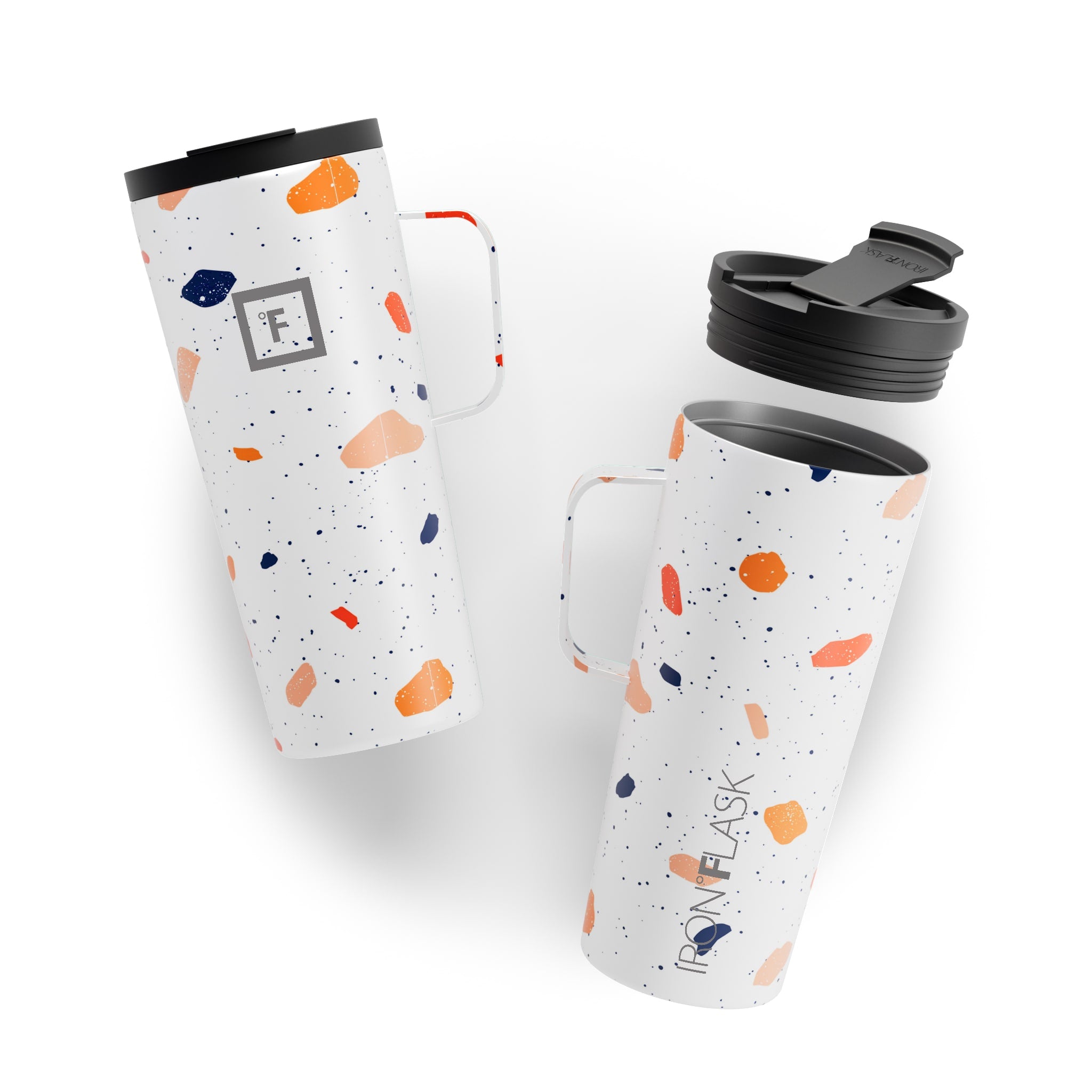 24 Oz Insulated Grip Coffee Mug 2.0 - Leak-Proof Travel Tumbler with Handle for Hot & Cold Drinks - Perfect for Office, Commute, Camping & Outdoor Activities