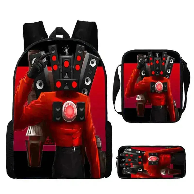 Custom Skibidi Backpack Set for School, Travel & Outdoor Adventures - Durable & Stylish Kids & Teens Backpack