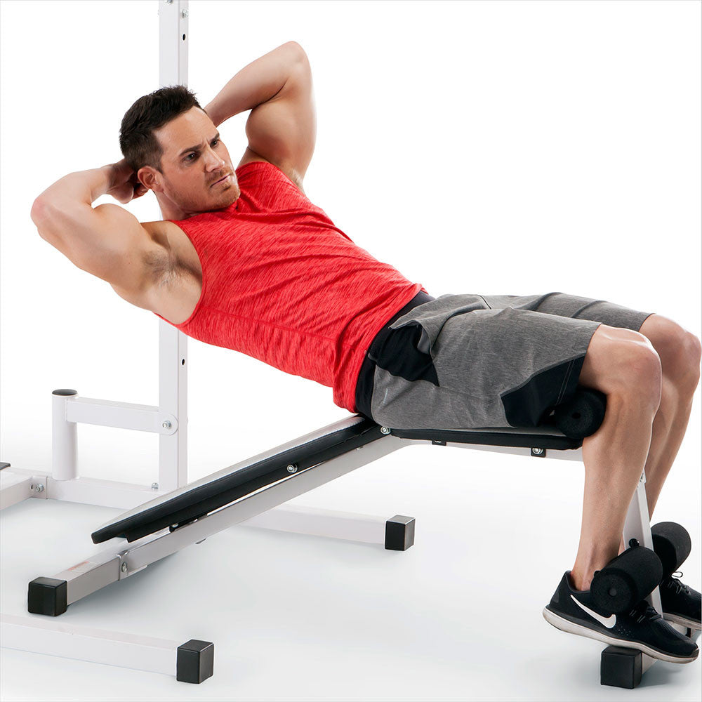 Marcy SM 5092 Power Cage with Weight Bench - Heavy Duty Home Gym Equipment for Strength Training & Weightlifting - Perfect for Home Workouts & Garage Gyms