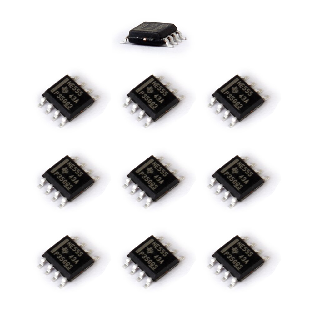 Flameer 10pcs NE555 555 SMD Timer IC Module SOP8 Integrated Circuit Chips 4.5V-16V - Perfect for DIY Electronics, Robotics, and Timer Circuit Projects