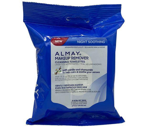 Almay Makeup Remover Wipes - 48 Count, Gentle Oil-Free Facial Cleansing Wipes for Sensitive Skin | Perfect for Travel, Gym & Quick Makeup Removal