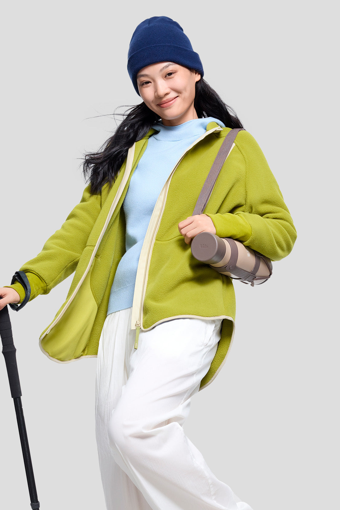 CozyFlow Women's Relaxed Fleece Jacket - Soft Warm Winter Outerwear for Casual Wear, Hiking & Outdoor Activities