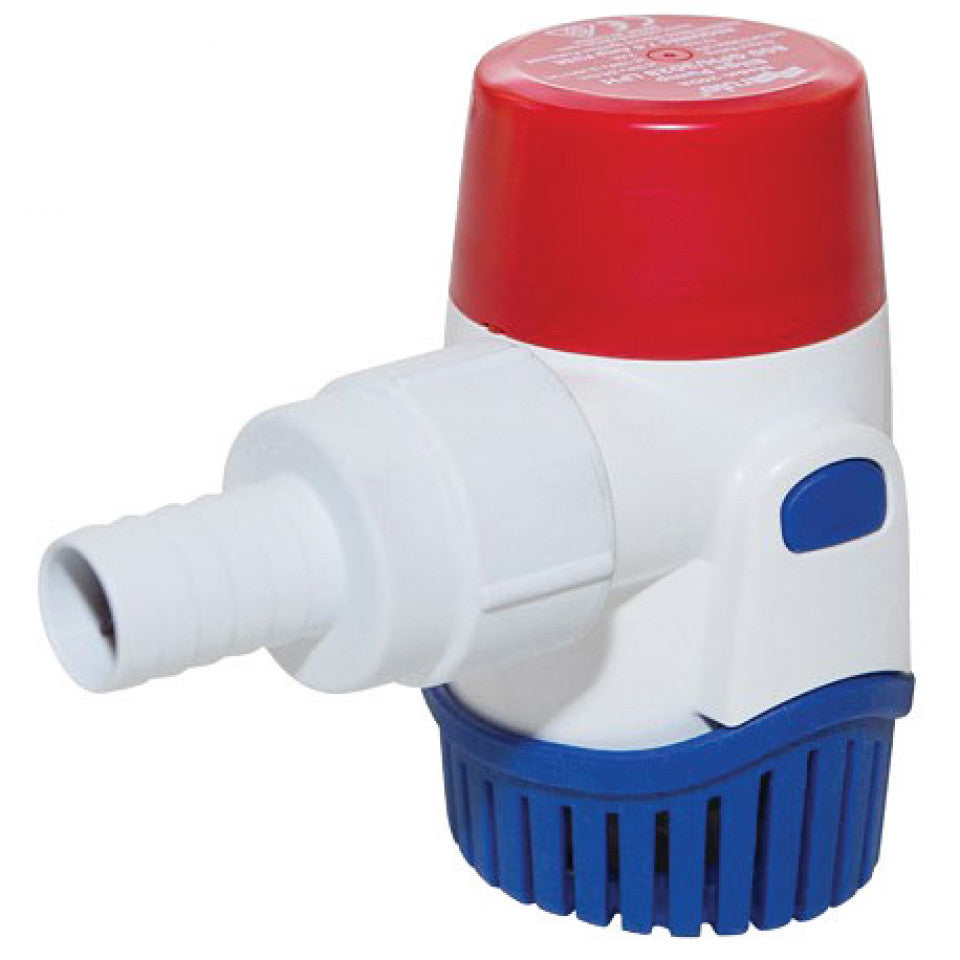 Rule 500 GPH 12V Marine Bilge Pump - Automatic/Manual Switch - Boat, Yacht, RV Water Removal System for Emergency Flood Control
