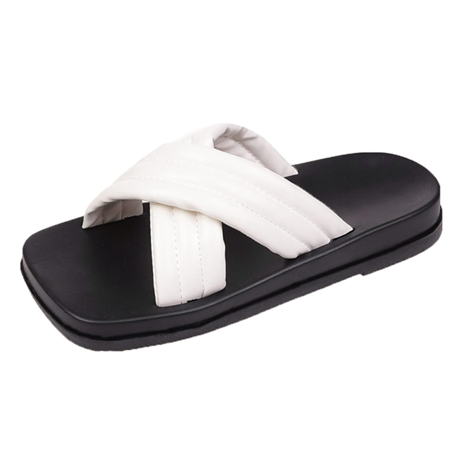 Women's Extra Wide Width Comfortable Slip-On Shoes & Slippers for Spring & Summer - Thick Sole House Slippers for Women with Swollen Feet | Perfect for Indoor Lounging, Relaxation & Elderly Care
